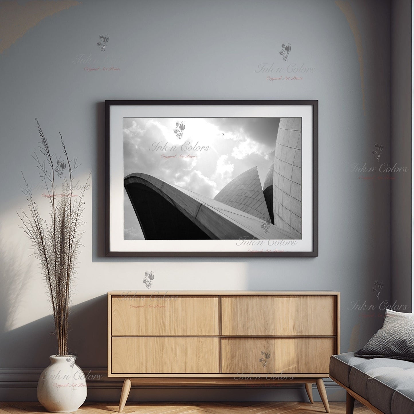 Lotus temple | Delhi Art Print | Travel Poster | Architecture | Fine Art Photography | Delhi City Landmarks | New Delhi Wanderlust Print #1