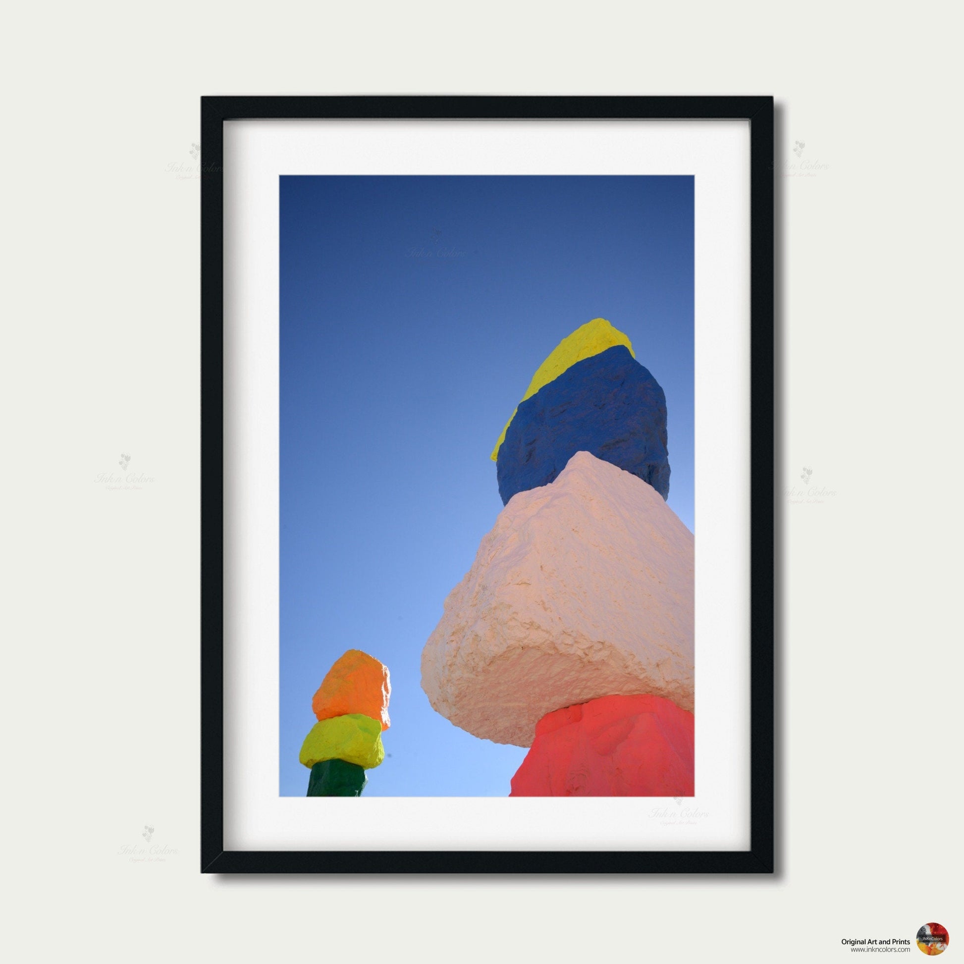 Las Vegas Travel poster - Seven Magic Mountains - Art sculpture - Fine Art photography - Nevada - Abstract photography print #2
