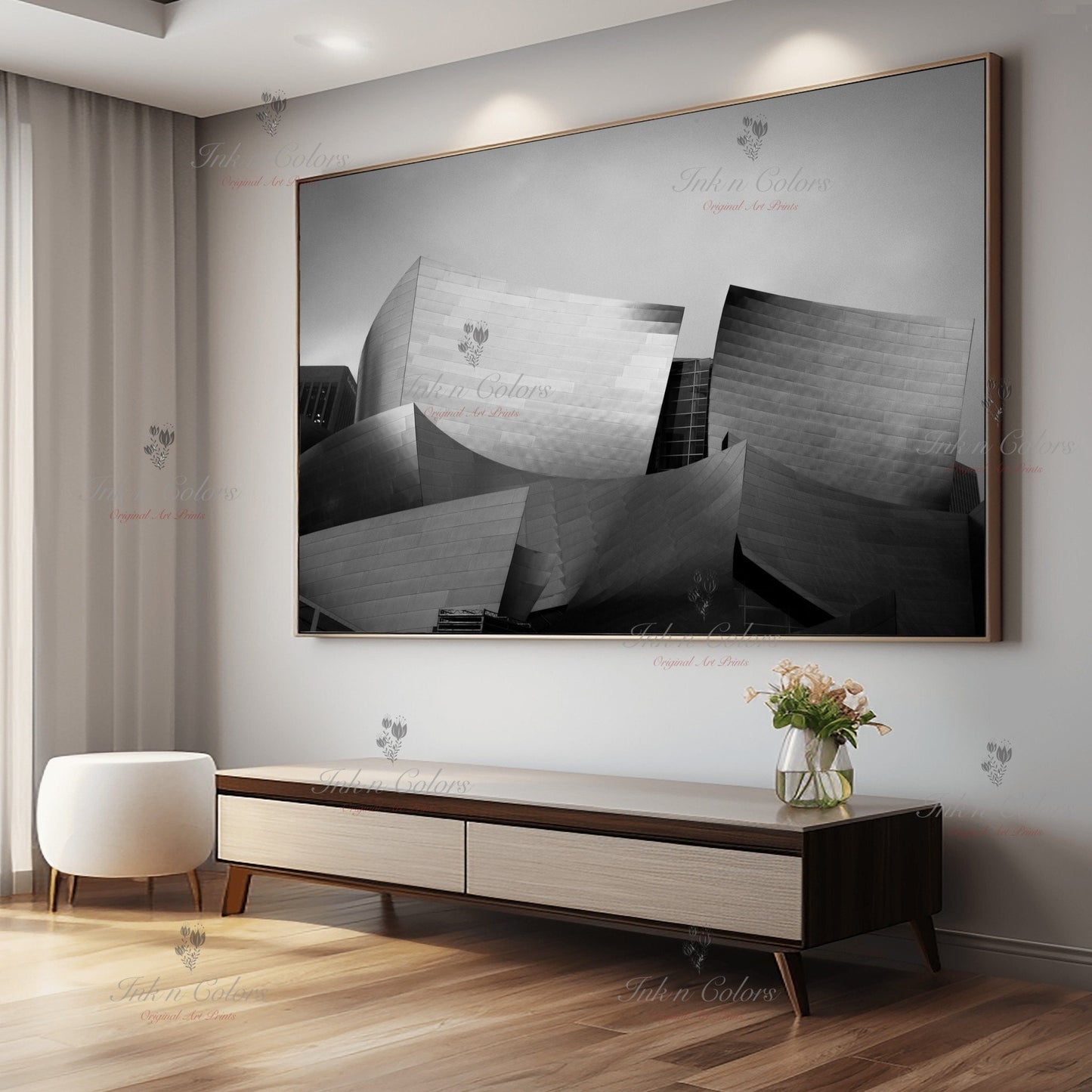 Walt Disney concert hall | Travel Poster | Architecture Print | Fine Art Photography | Los Angeles Landmarks | California Wanderlust Print 1