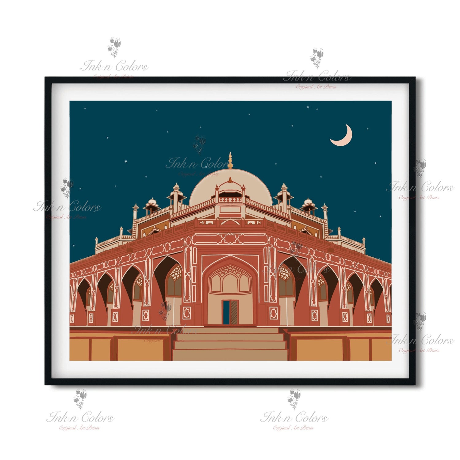 Humayun Tomb :India Travel Print,Wall Art, Indian Architecture Print,Delhi Art Work,India Art work,India Poster, India Wall Art, City Print