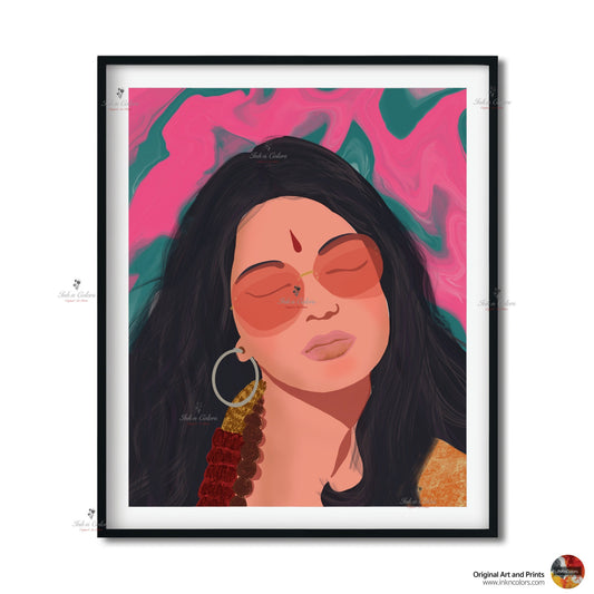 Bollywood Art,PB,Movie Poster,Indian Films,Wall Decor,Desi Art Print,Drawing,Retro Poster,Vintage film Poster Print,UNFRAMED Art Print