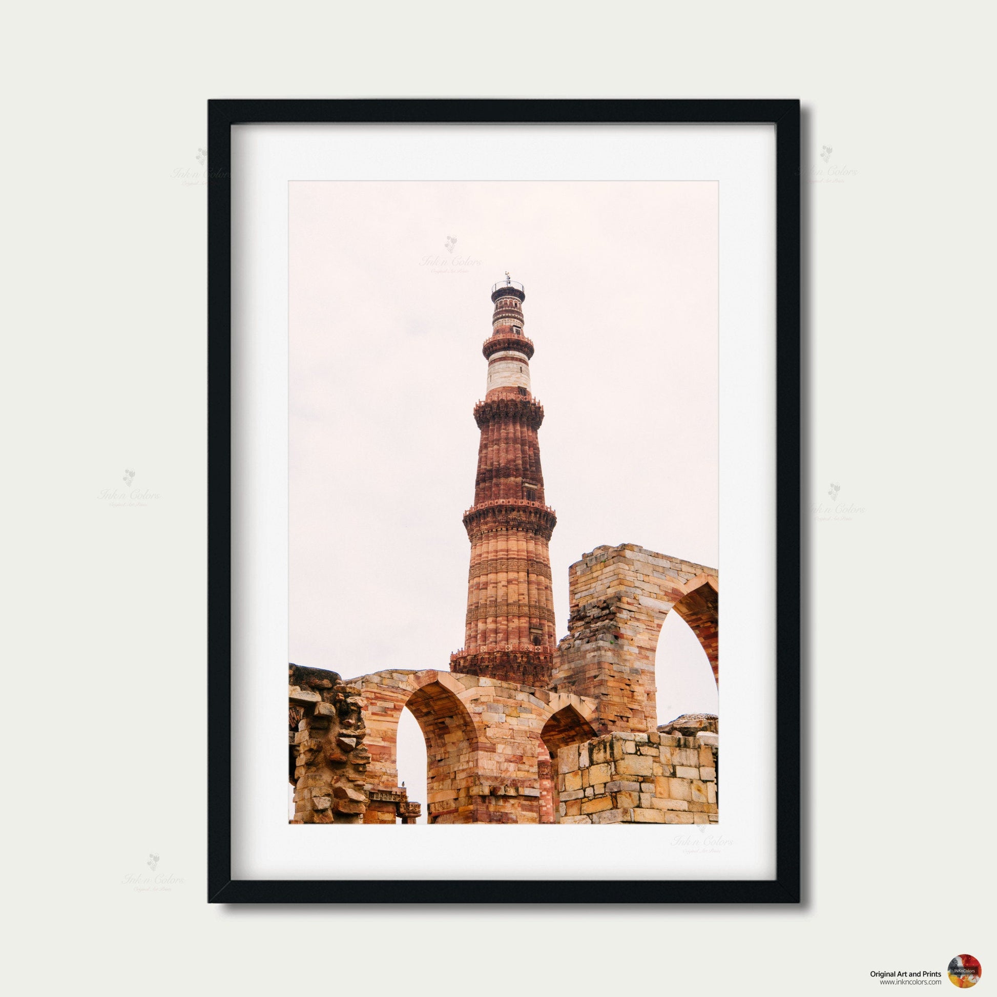 Qutub minar | Delhi Art Print | Travel Poster | Architecture | Fine Art Photography | Delhi City Landmarks | New Delhi Wanderlust Print #4