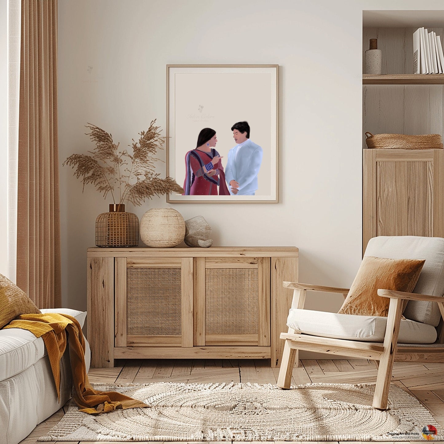 Bollywood Art,Kabhi Kushi Kabhi Gham,Movie Poster,Indian Films,Wall Decor,Desi Art Print,Drawing,Vintage film Poster,UNFRAMED Art Print, #1