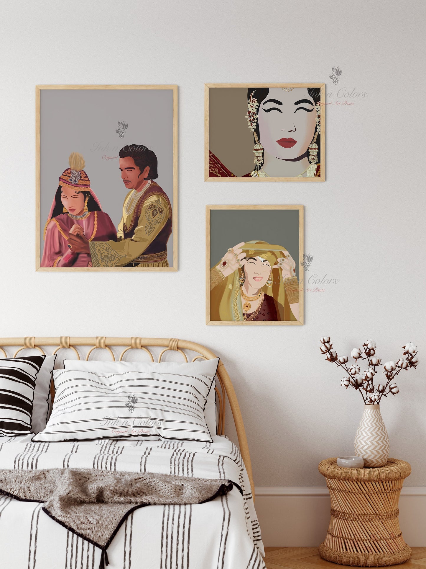 Bollywood Art,Mughal-E-Azam,Movie Poster,Indian Films,Wall Decor,Desi Art Print,Drawing,Vintage film Poster,UNFRAMED Art Print