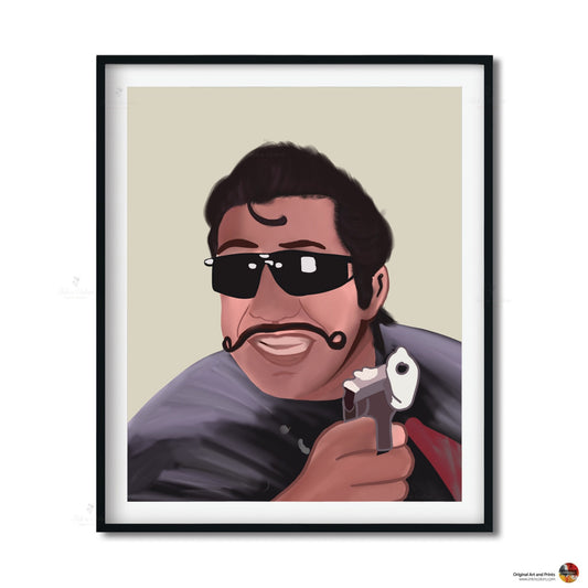 Bollywood Art,Gogo,Movie Poster,Indian Films,Wall Decor,Desi Art Print,Drawing,Retro Poster,Vintage film Poster,,UNFRAMED Art Print