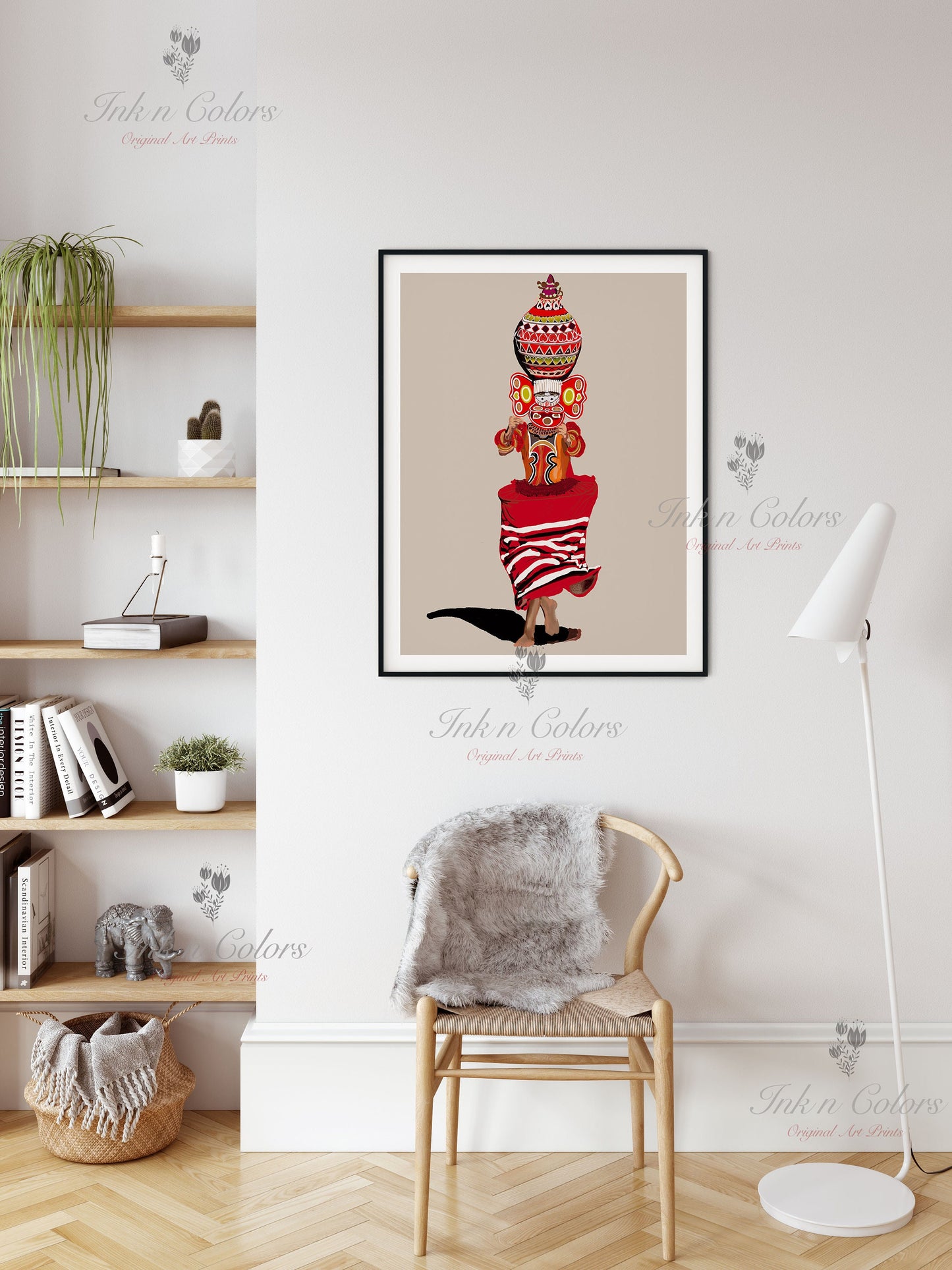 Kathakali painting 2, Indian Dance art,Wall Decor,Desi Art Print,Drawing,Retro Poster,Digital Illustration, Classical dance, Kerela