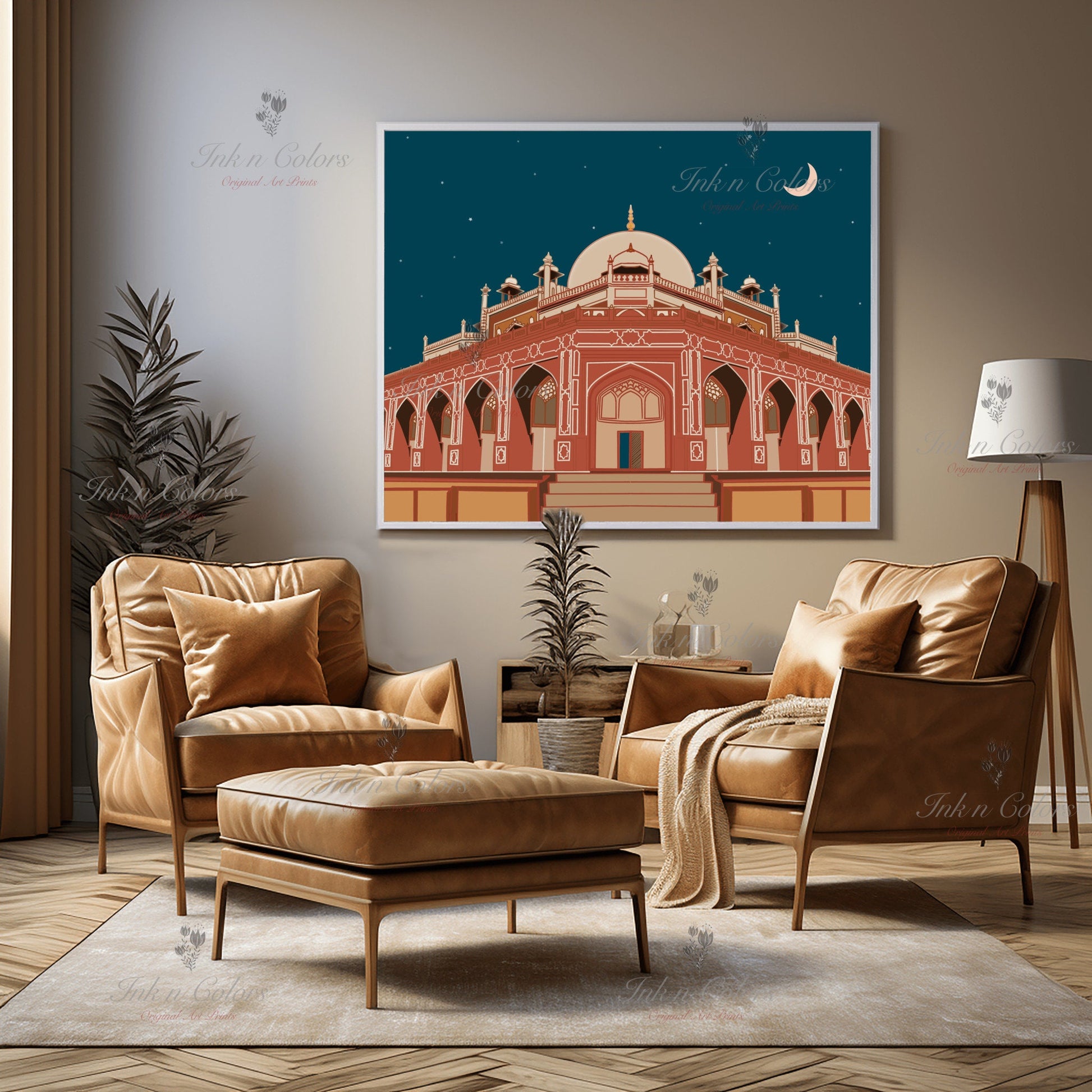 Humayun Tomb :India Travel Print,Wall Art, Indian Architecture Print,Delhi Art Work,India Art work,India Poster, India Wall Art, City Print