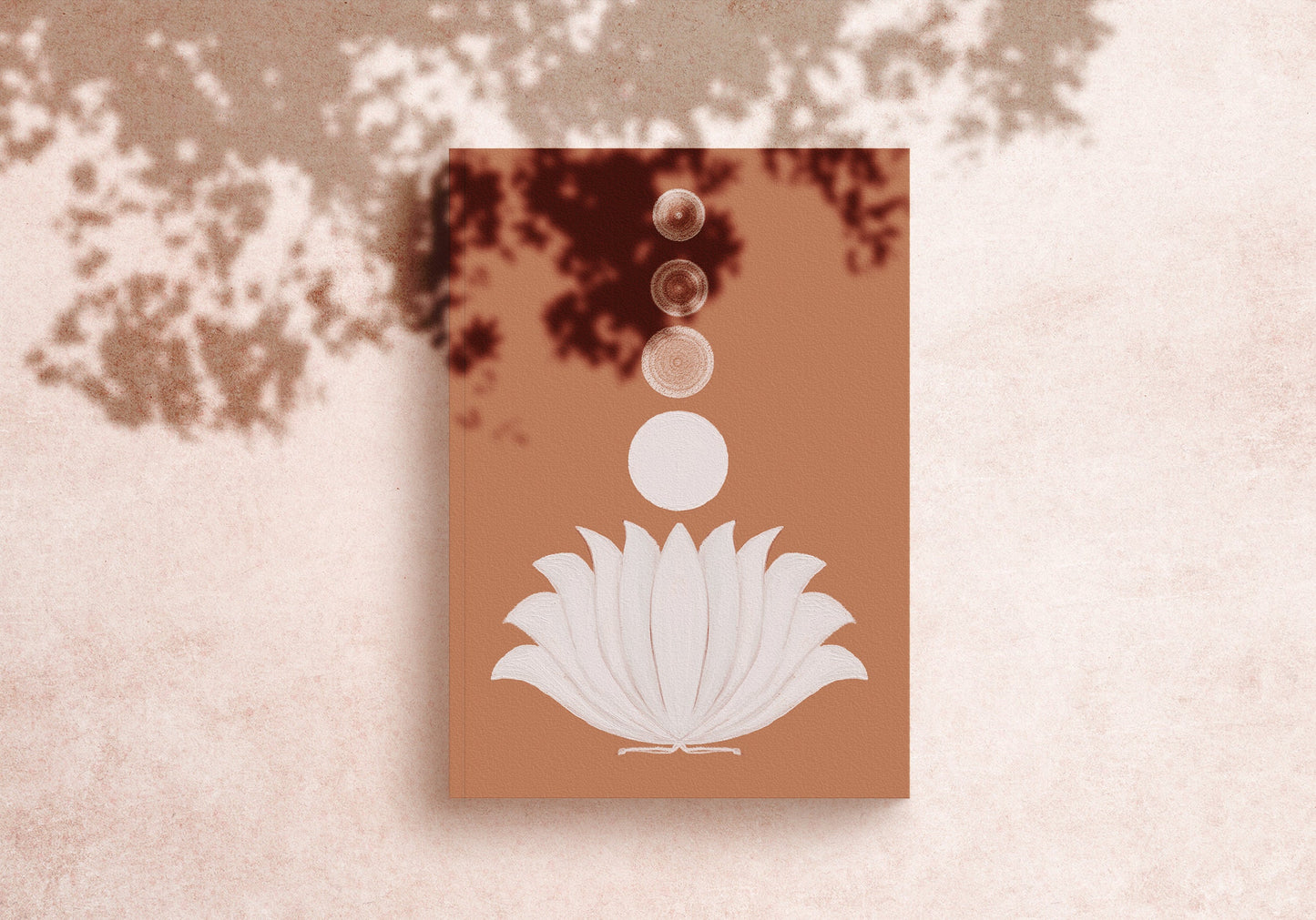 Lotus, Indian Folk Art, South asian art, Terracotta colors, Floral design, Instant print, Symbolic art, Housewarming gift, Wall art, Minimal