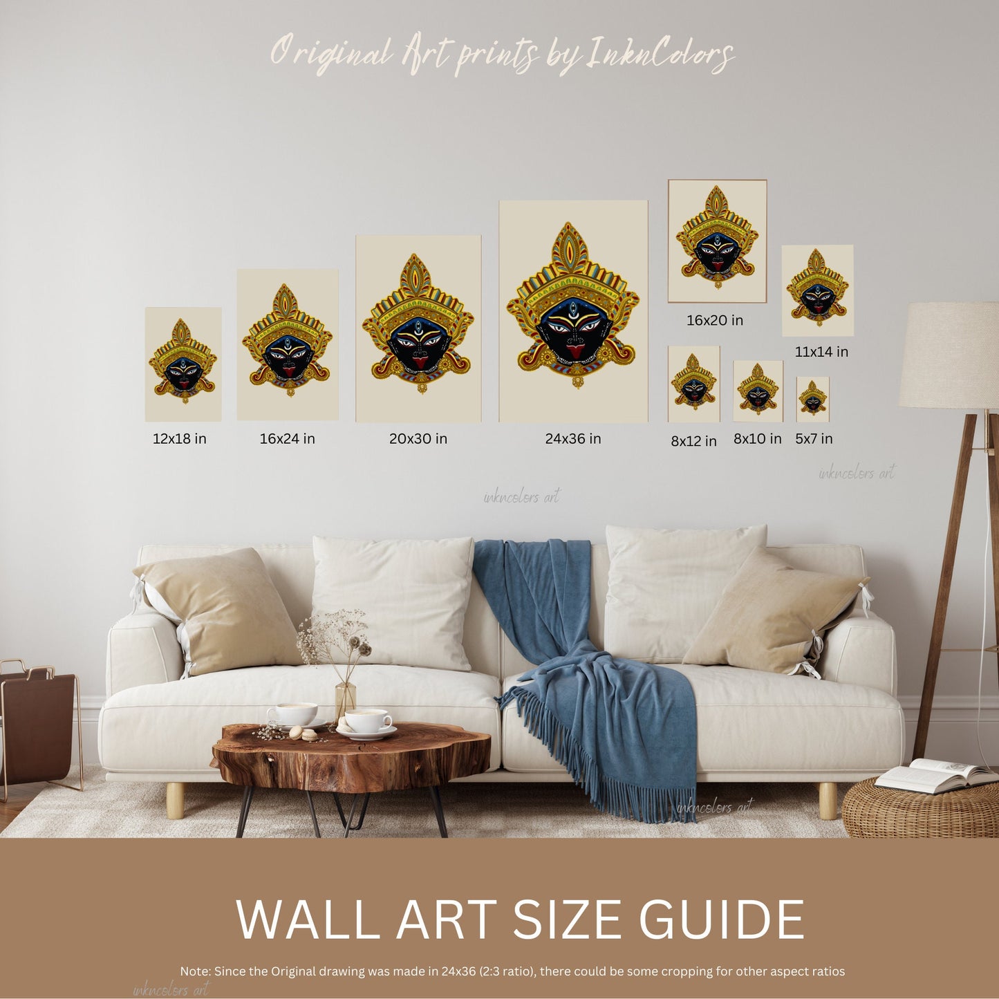 Hindu goddess Kali, Nazar battu, South Asian Art, Bengali art,Brown Girl, Modern Indian Female Art,Desi Art,Indian home decor,Printable art