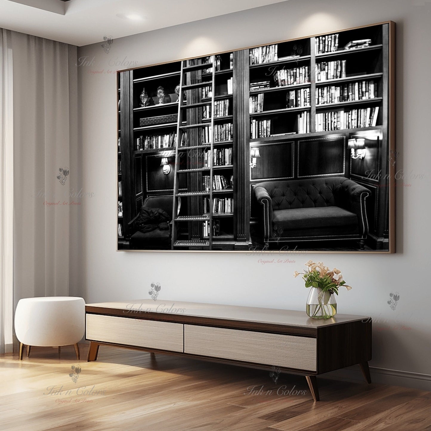 Library photo | Books | Travel Poster | Architecture Print | Fine Art Photography | Los Angeles Landmarks | California Wanderlust Print 1