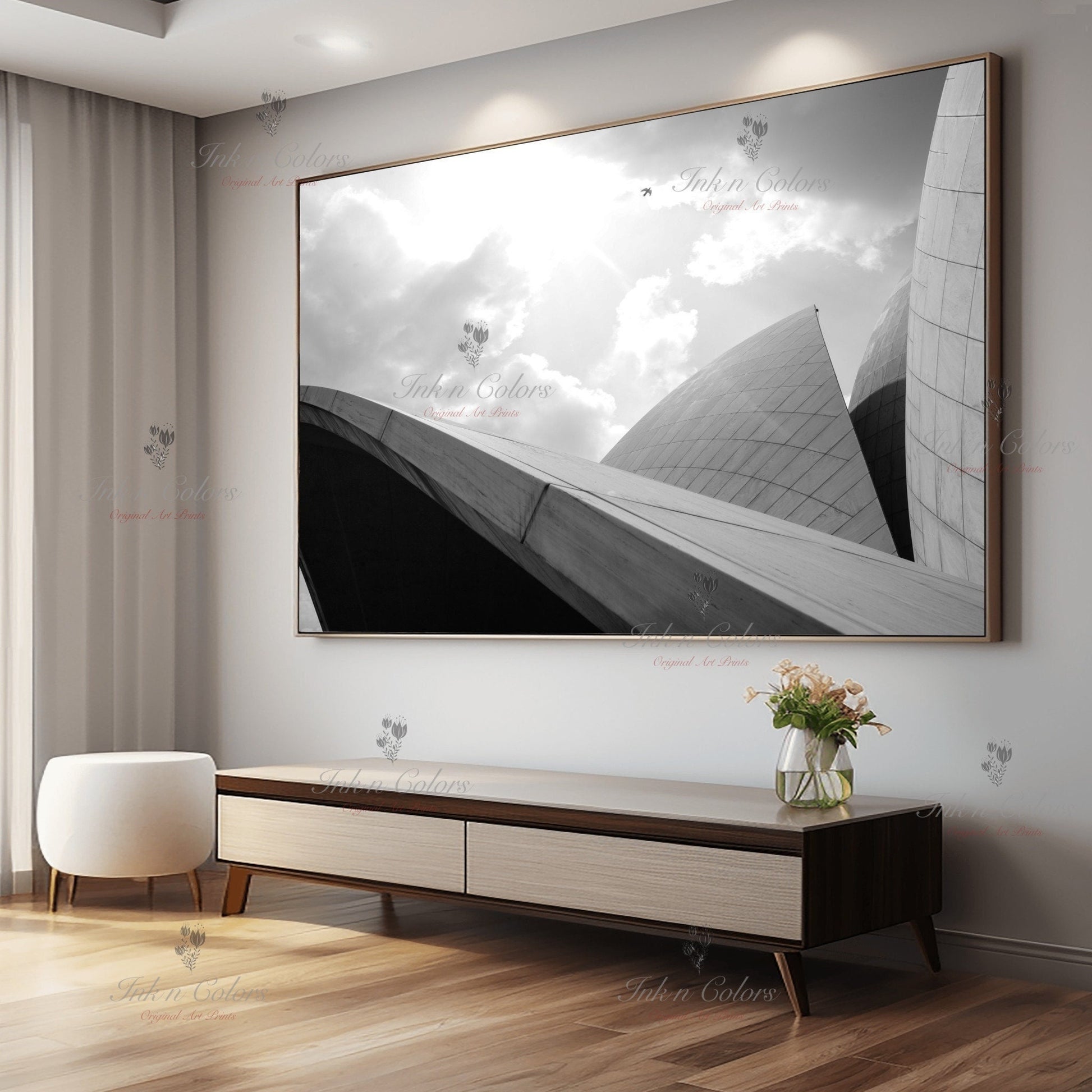 Lotus temple | Delhi Art Print | Travel Poster | Architecture | Fine Art Photography | Delhi City Landmarks | New Delhi Wanderlust Print #1