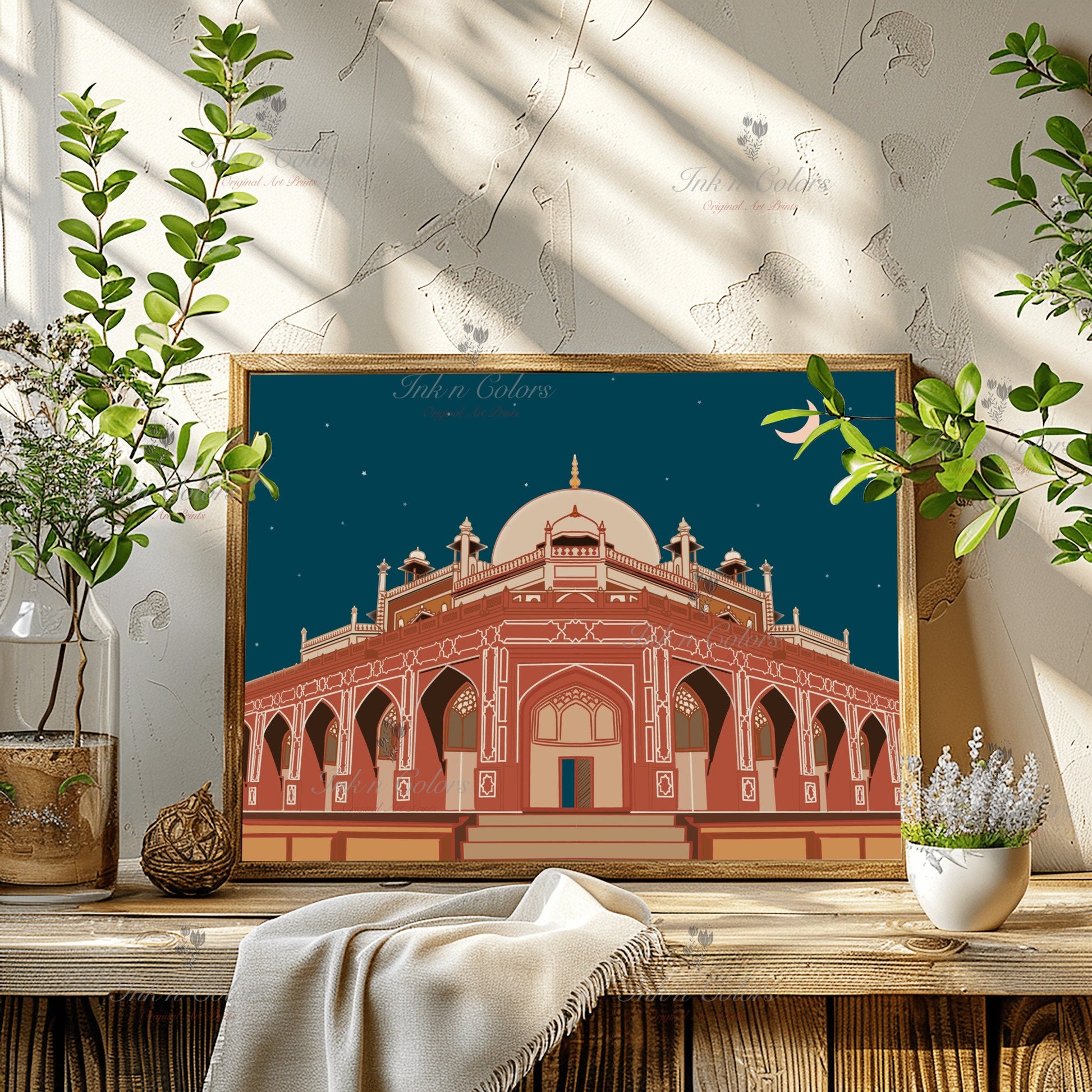 Humayun Tomb :India Travel Print,Wall Art, Indian Architecture Print,Delhi Art Work,India Art work,India Poster, India Wall Art, City Print