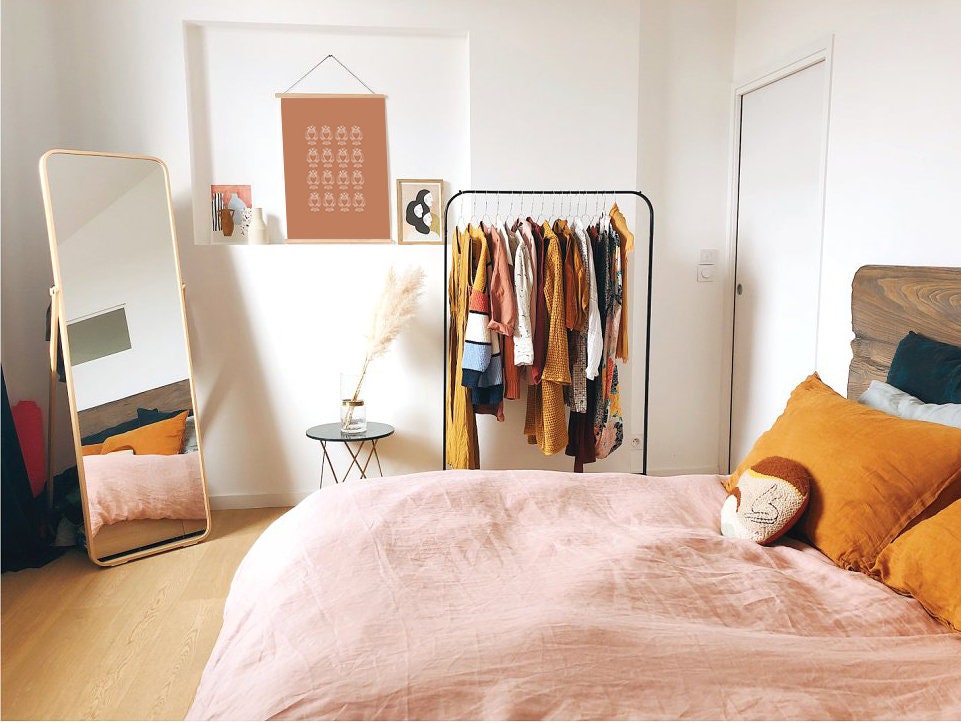 Indian Birds Folk Art  | Terracotta |Mid Century Modern|Boho Home |High Quality Wall Decor| Art Print | Instant | Drawing | minimalistic