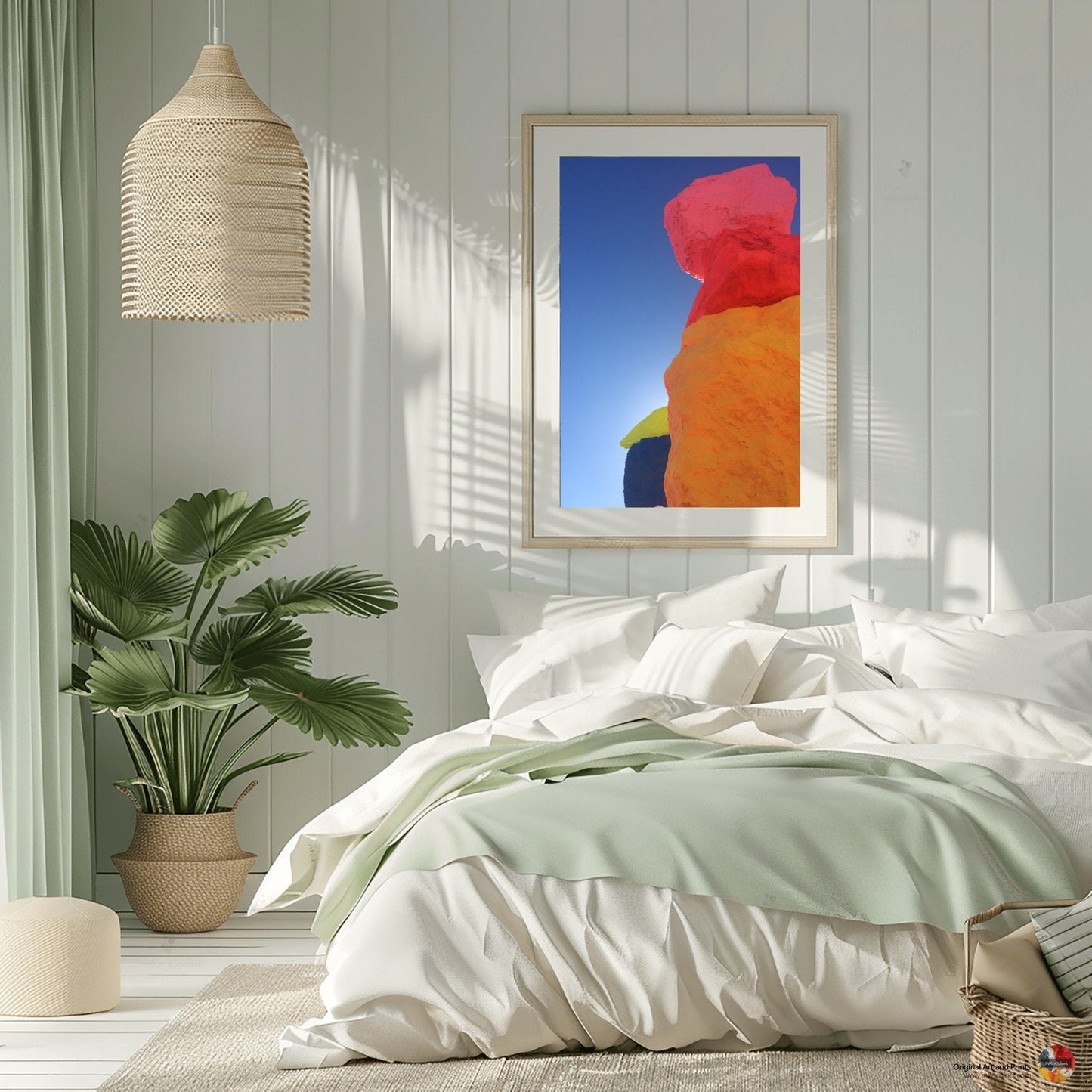 Las Vegas Travel poster - Seven Magic Mountains - Art sculpture - Fine Art photography - Nevada - Abstract photography print