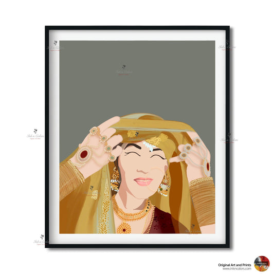 Bollywood Art,Anarkali,Retro,Movie Poster,Indian Films,Wall Decor,Desi Art Print,Drawing,Vintage film Poster,UNFRAMED Art Print