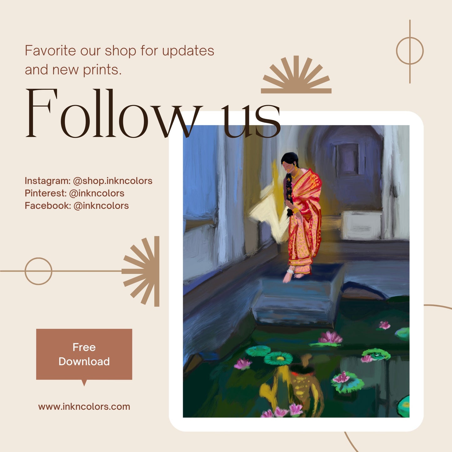 Woman in Bridal Sari, Digital oil Painting, South Asian Bride Art, Brown Girl, Modern Indian Female Art,Desi Art,Indian home decor,Printable