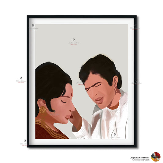 Bollywood Art,Pushpa, Movie Poster,Indian Films,Wall Decor,Desi Art Print,Drawing,Retro,Vintage film Poster,UNFRAMED Art Print