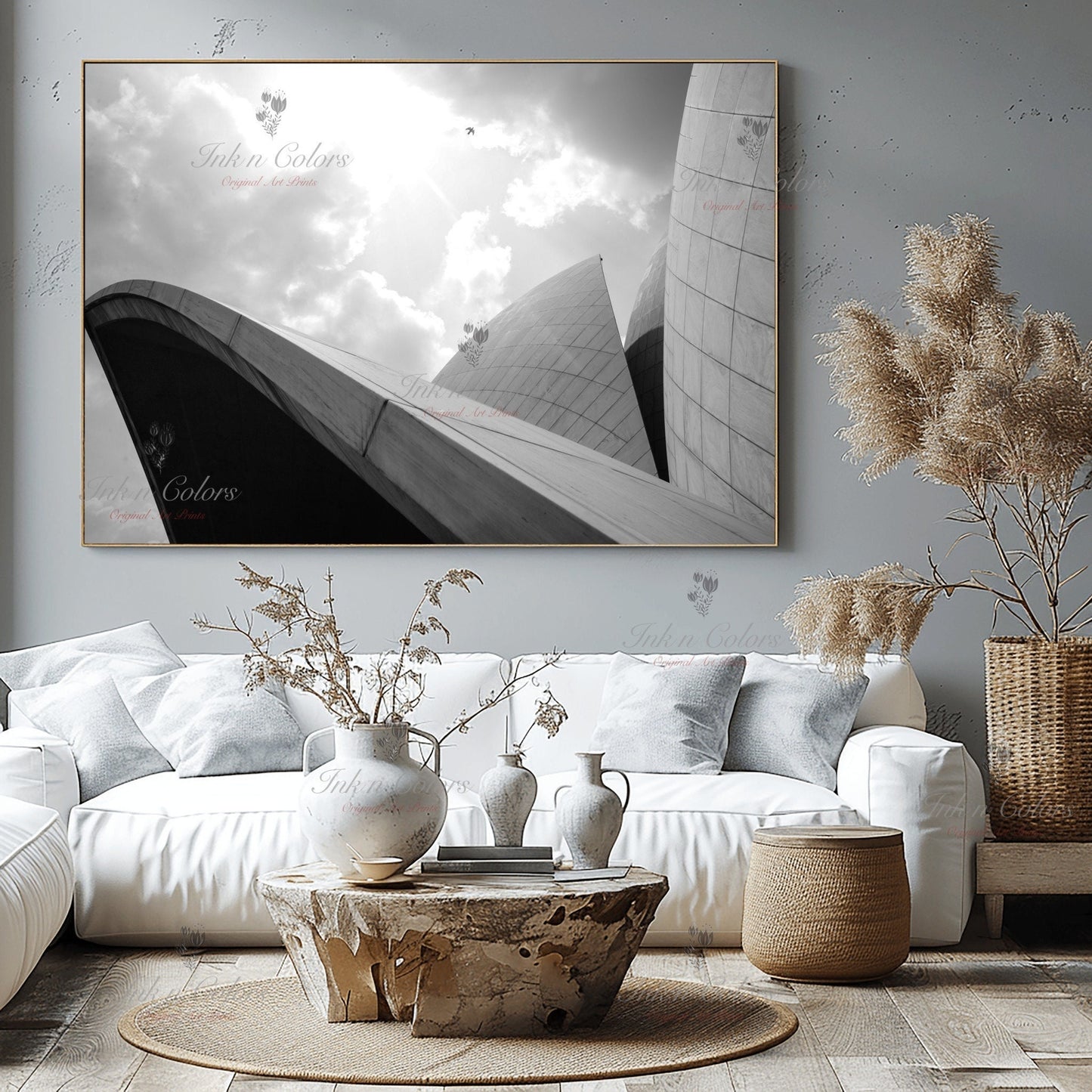 Lotus temple | Delhi Art Print | Travel Poster | Architecture | Fine Art Photography | Delhi City Landmarks | New Delhi Wanderlust Print #1