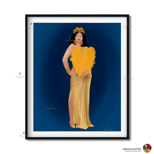 Bollywood Art,Mr.India,Hawa Hawaii,Movie Poster,Indian Films,Wall Decor,Desi Art Print,Drawing,Vintage film Poster,UNFRAMED Art Print