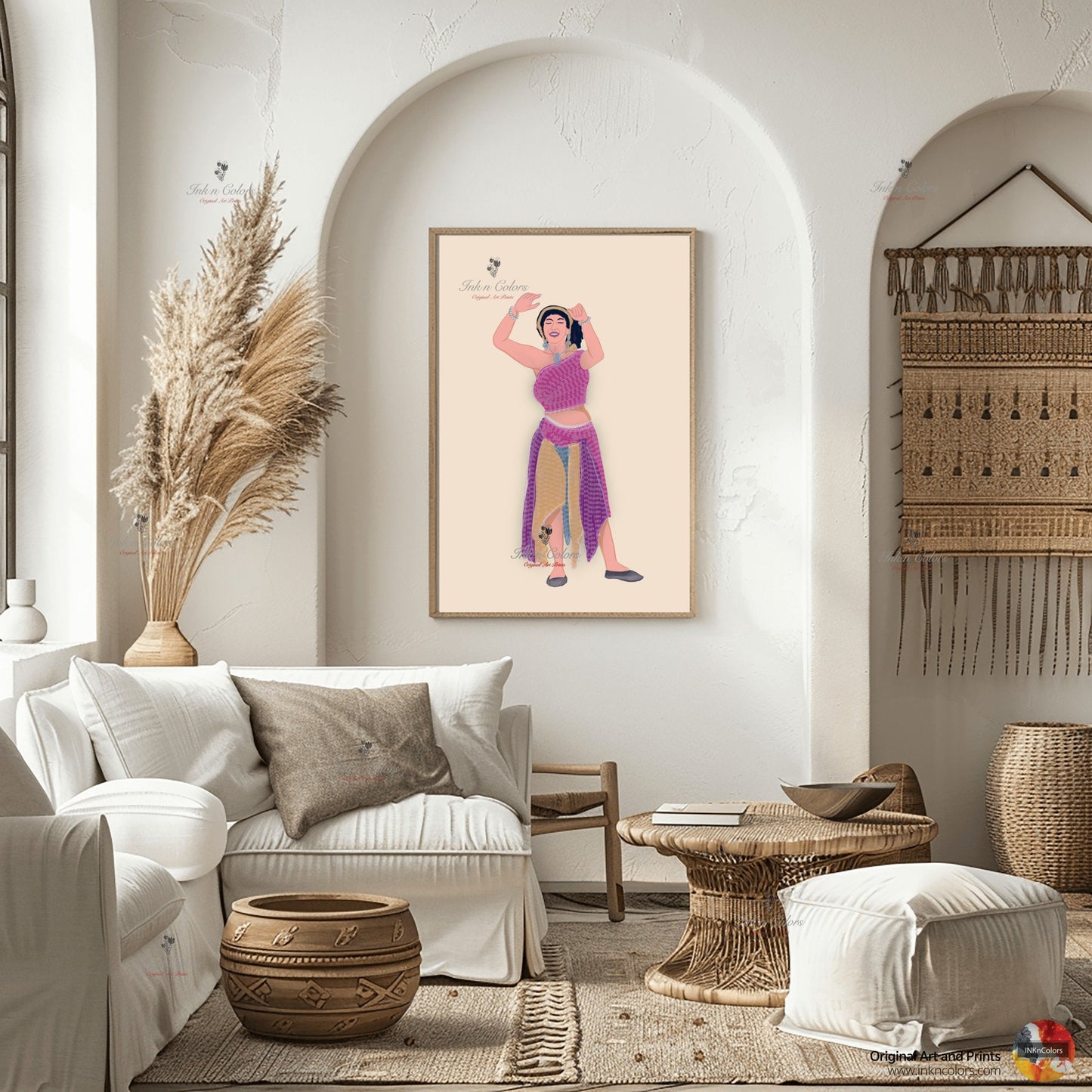 Bollywood Art,Tezaab 1988,Movie Poster,Indian Films,Wall Decor,Desi Art Print,Drawing,Retro Poster,Vintage film Poster,UNFRAMED Art Print