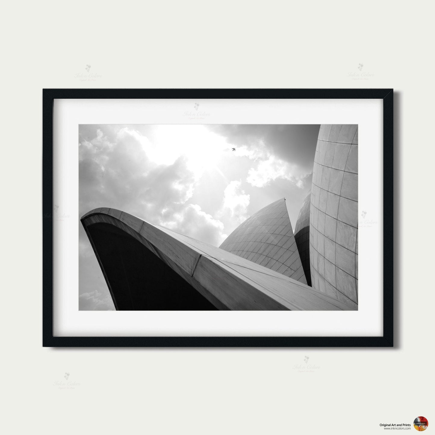 Lotus temple | Delhi Art Print | Travel Poster | Architecture | Fine Art Photography | Delhi City Landmarks | New Delhi Wanderlust Print #1