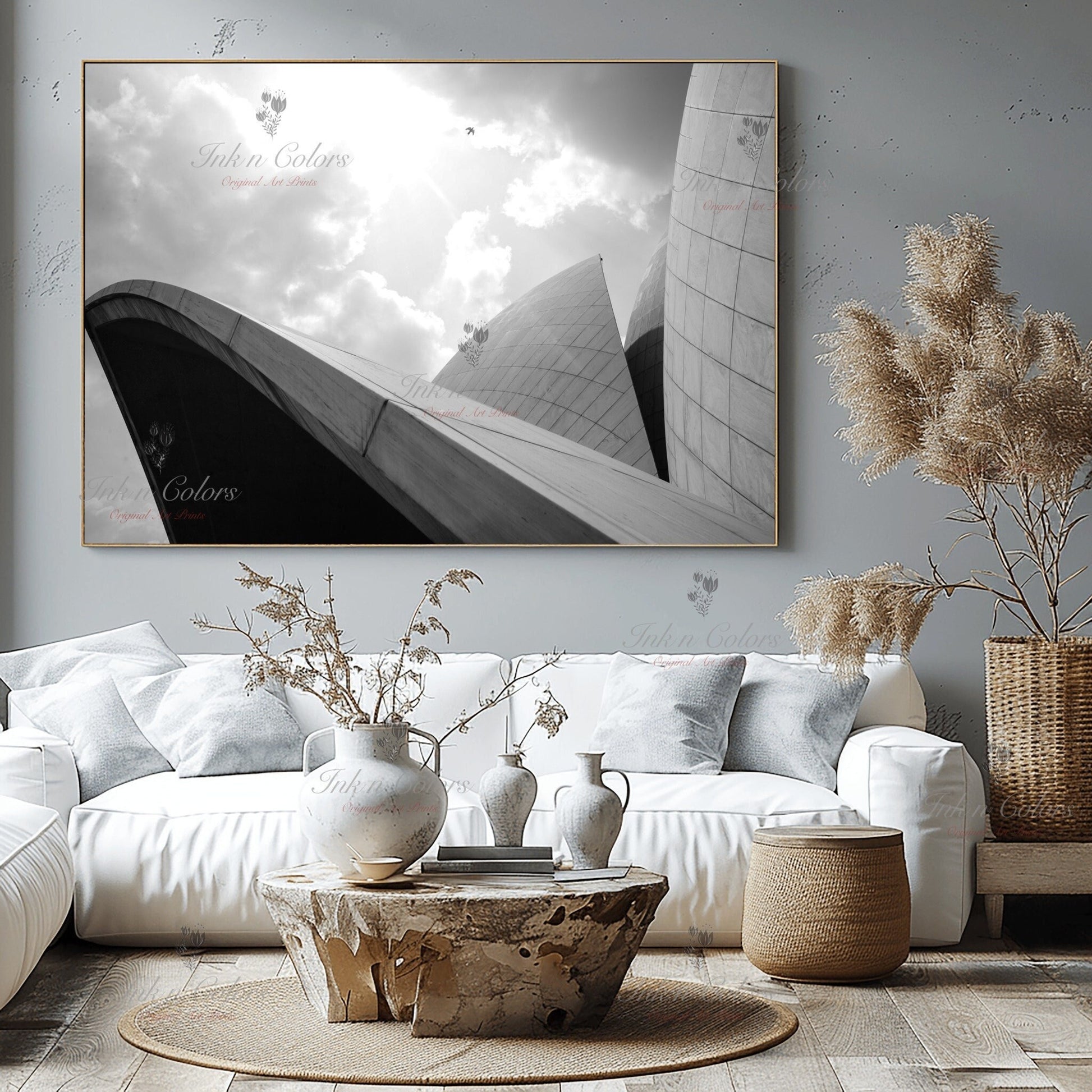 Lotus temple | Delhi Art Print | Travel Poster | Architecture | Fine Art Photography | Delhi City Landmarks | New Delhi Wanderlust Print #1