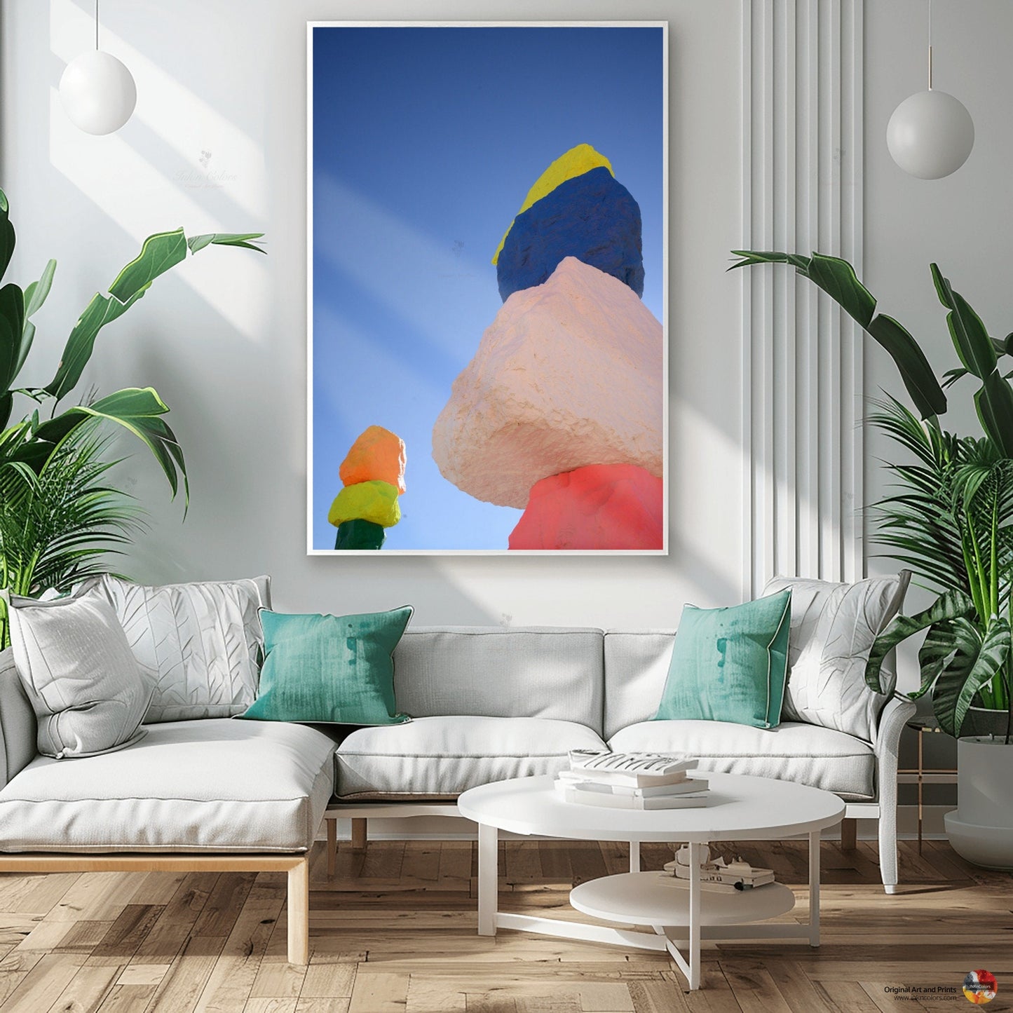Las Vegas Travel poster - Seven Magic Mountains - Art sculpture - Fine Art photography - Nevada - Abstract photography print #2