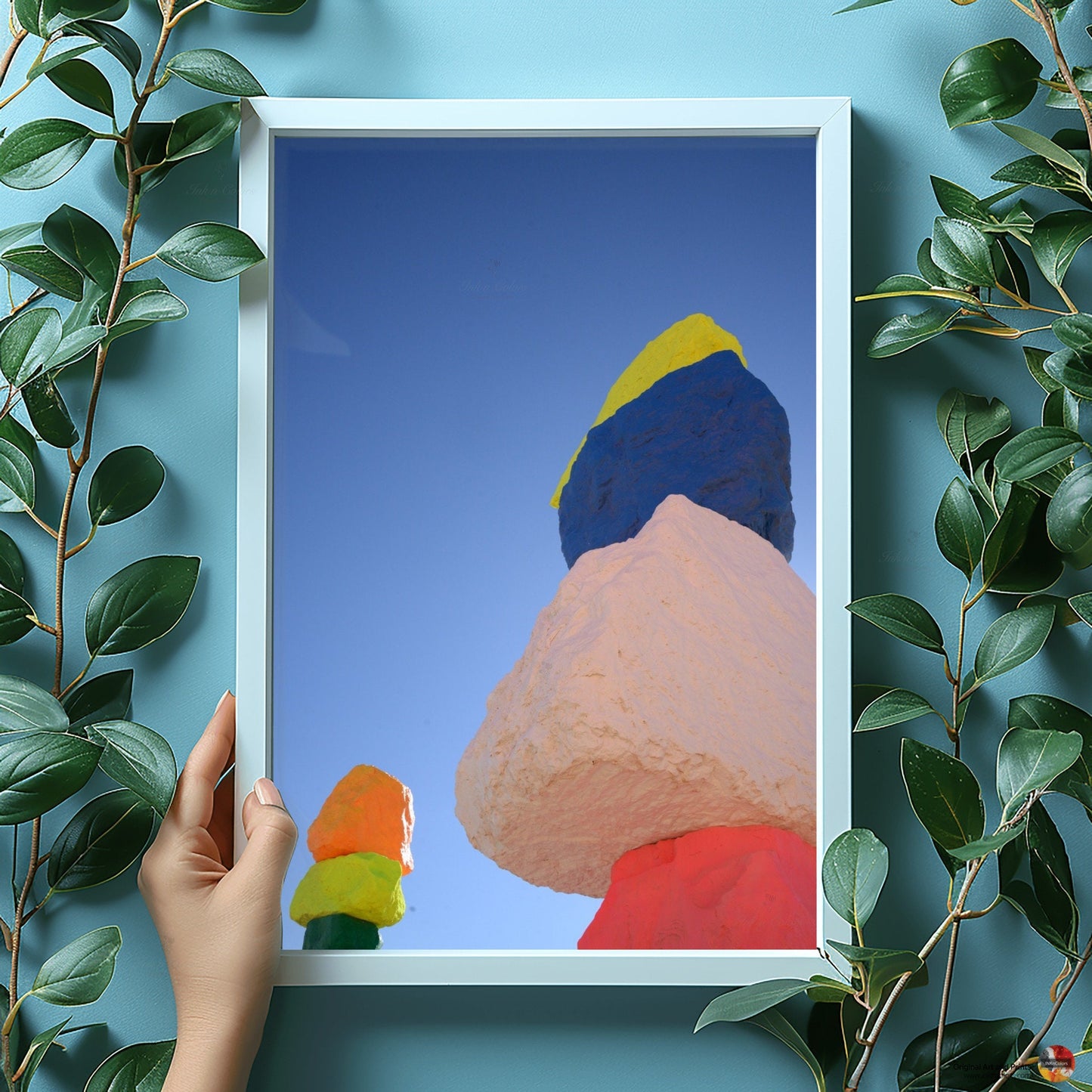 Las Vegas Travel poster - Seven Magic Mountains - Art sculpture - Fine Art photography - Nevada - Abstract photography print #2