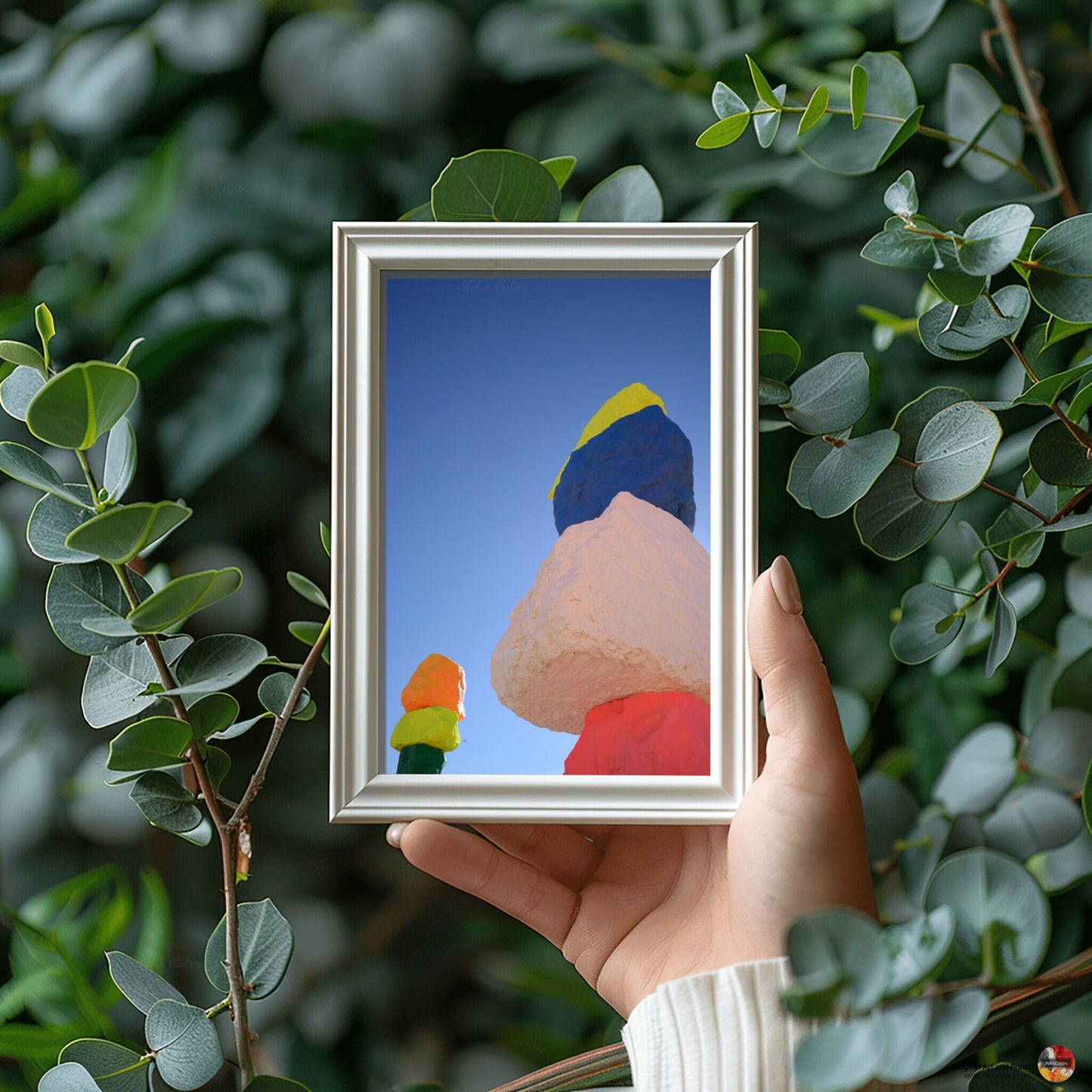 Las Vegas Travel poster - Seven Magic Mountains - Art sculpture - Fine Art photography - Nevada - Abstract photography print #2