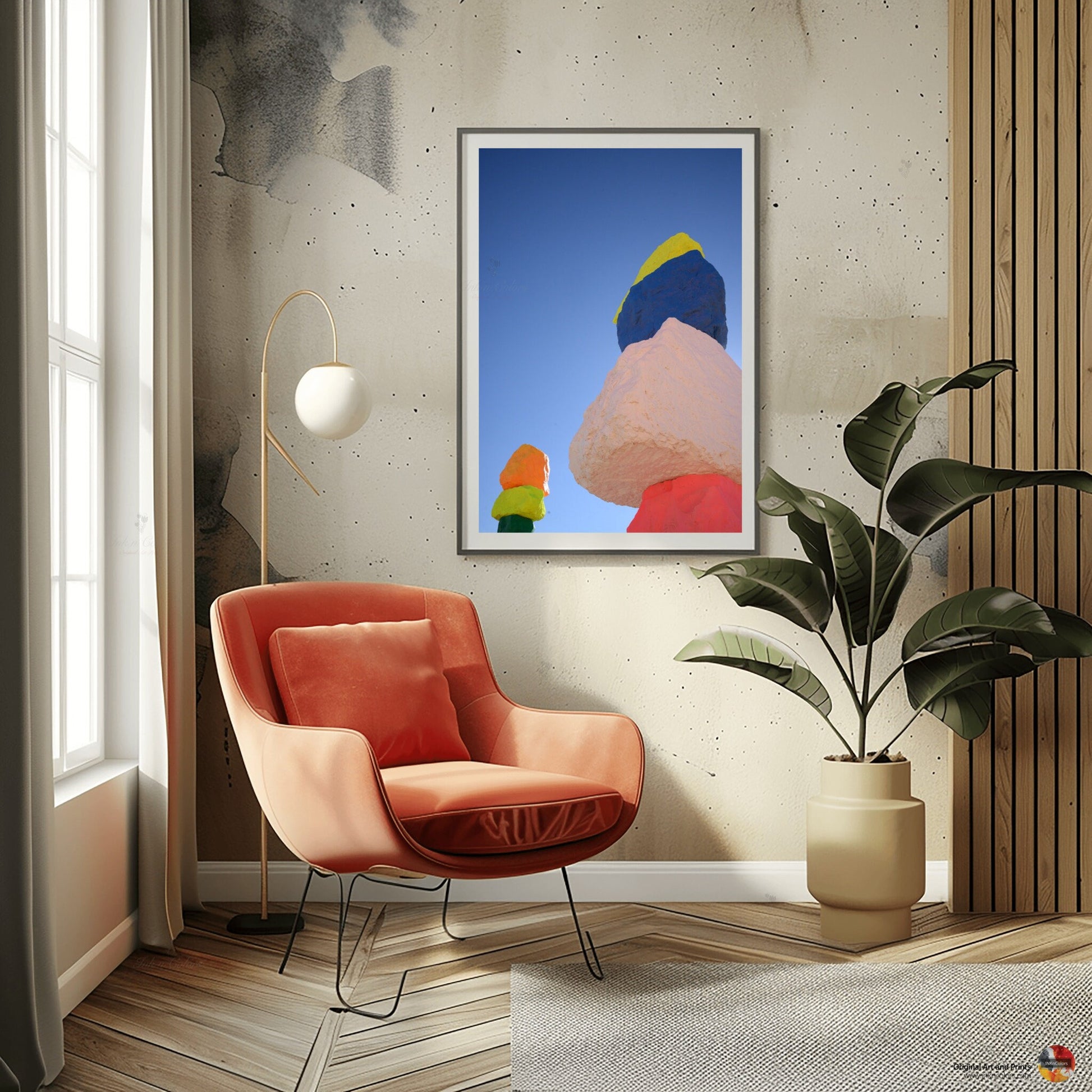 Las Vegas Travel poster - Seven Magic Mountains - Art sculpture - Fine Art photography - Nevada - Abstract photography print #2