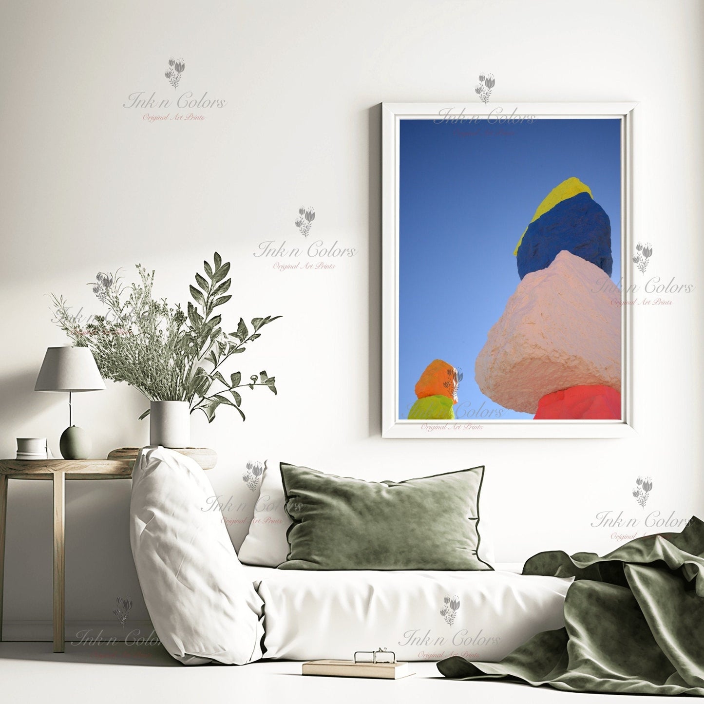 Las Vegas Travel poster - Seven Magic Mountains - Art sculpture - Fine Art photography - Nevada - Abstract photography print #2