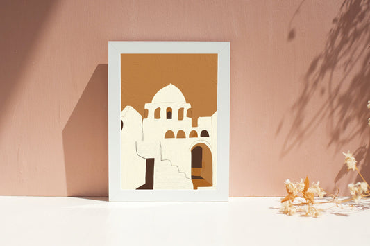 Greek House | Architecture Print | Boho