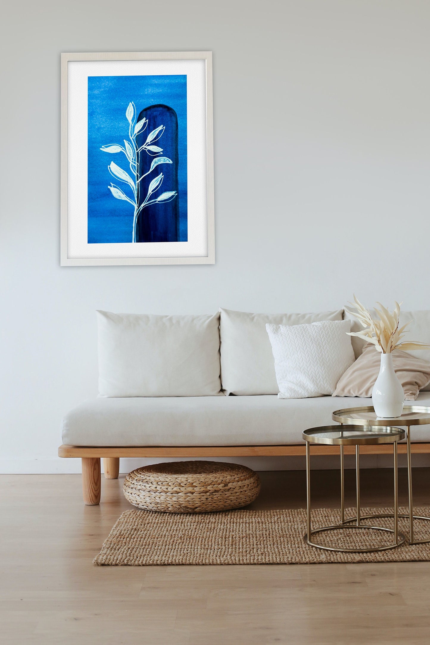 Blue Floral | Boho Collection | Minimalist Art
