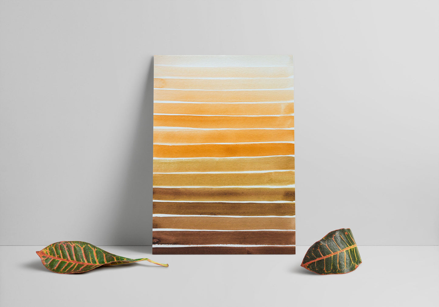 Brown Stripes | Watercolor Collection | Line Art Collection | Minimalist Art