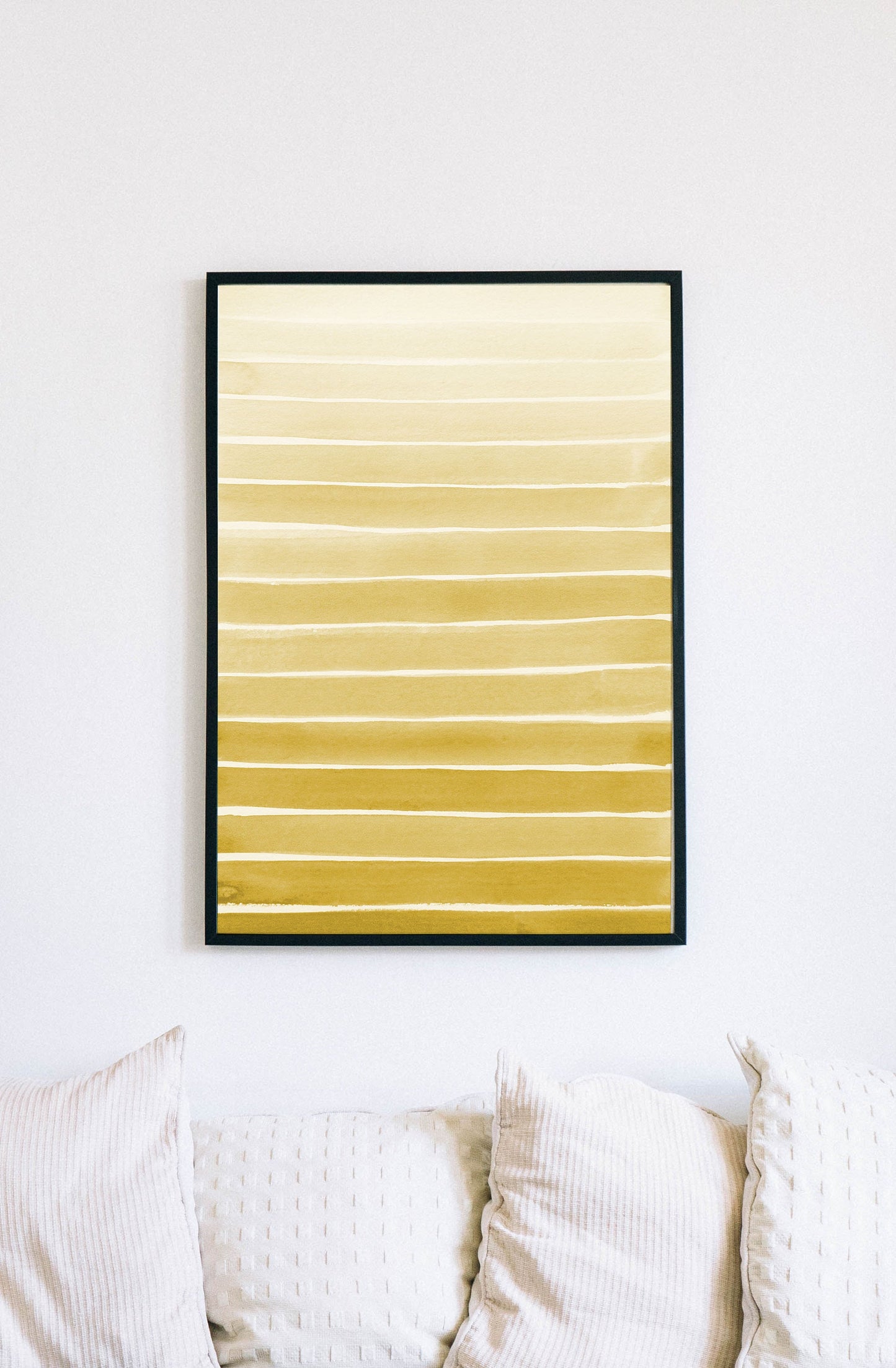 Yellow Stripes | Watercolor Collection | Line Art Collection | Minimalist Art