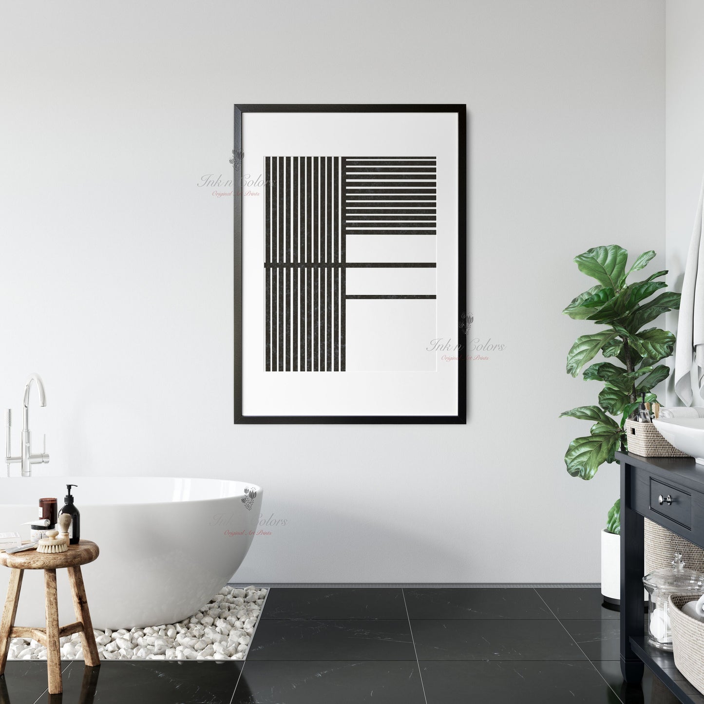 Alphabet F |  A-Z prints | Line Art Collection | Minimalist Art