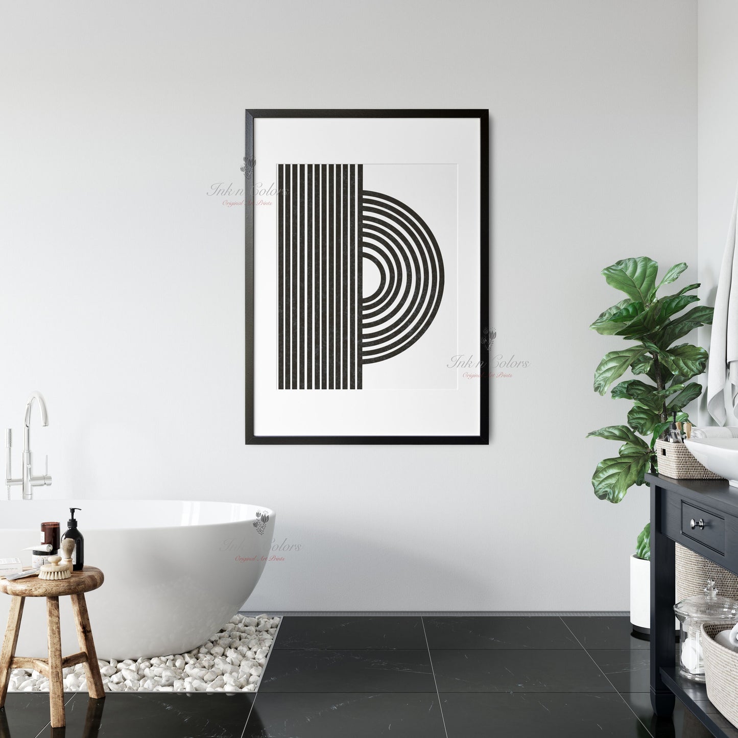 Alphabet P |  A-Z prints | Line Art Collection | Minimalist Art