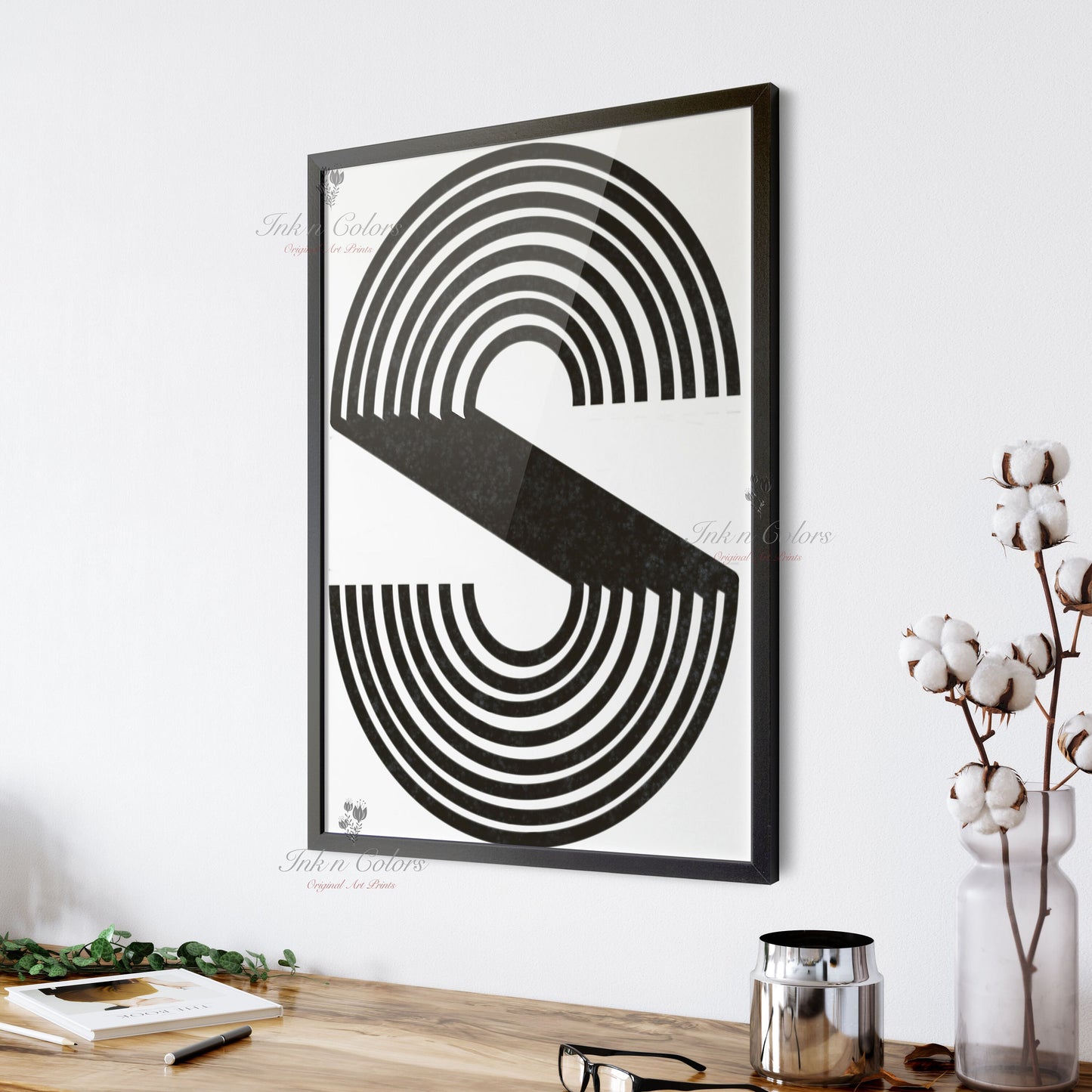Alphabet S |  A-Z prints | Line Art Collection | Minimalist Art
