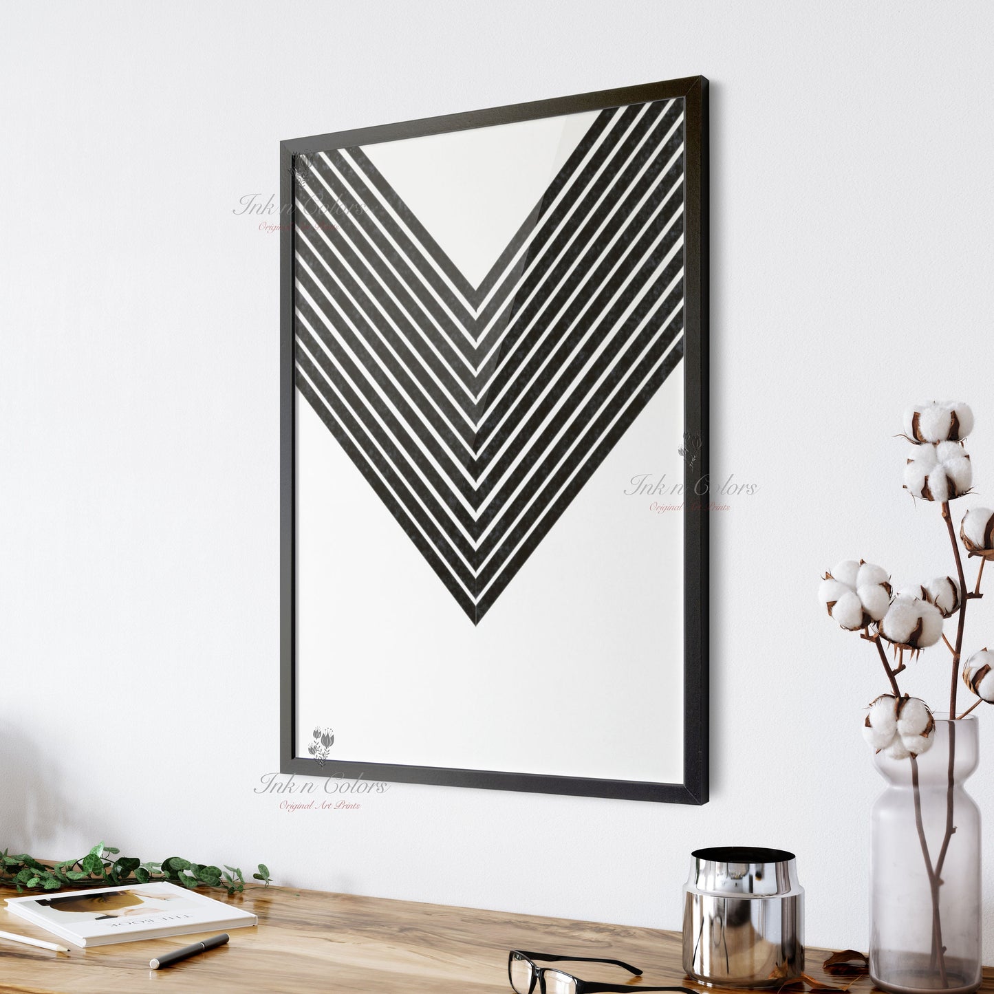 Alphabet V |  A-Z prints | Line Art Collection | Minimalist Art