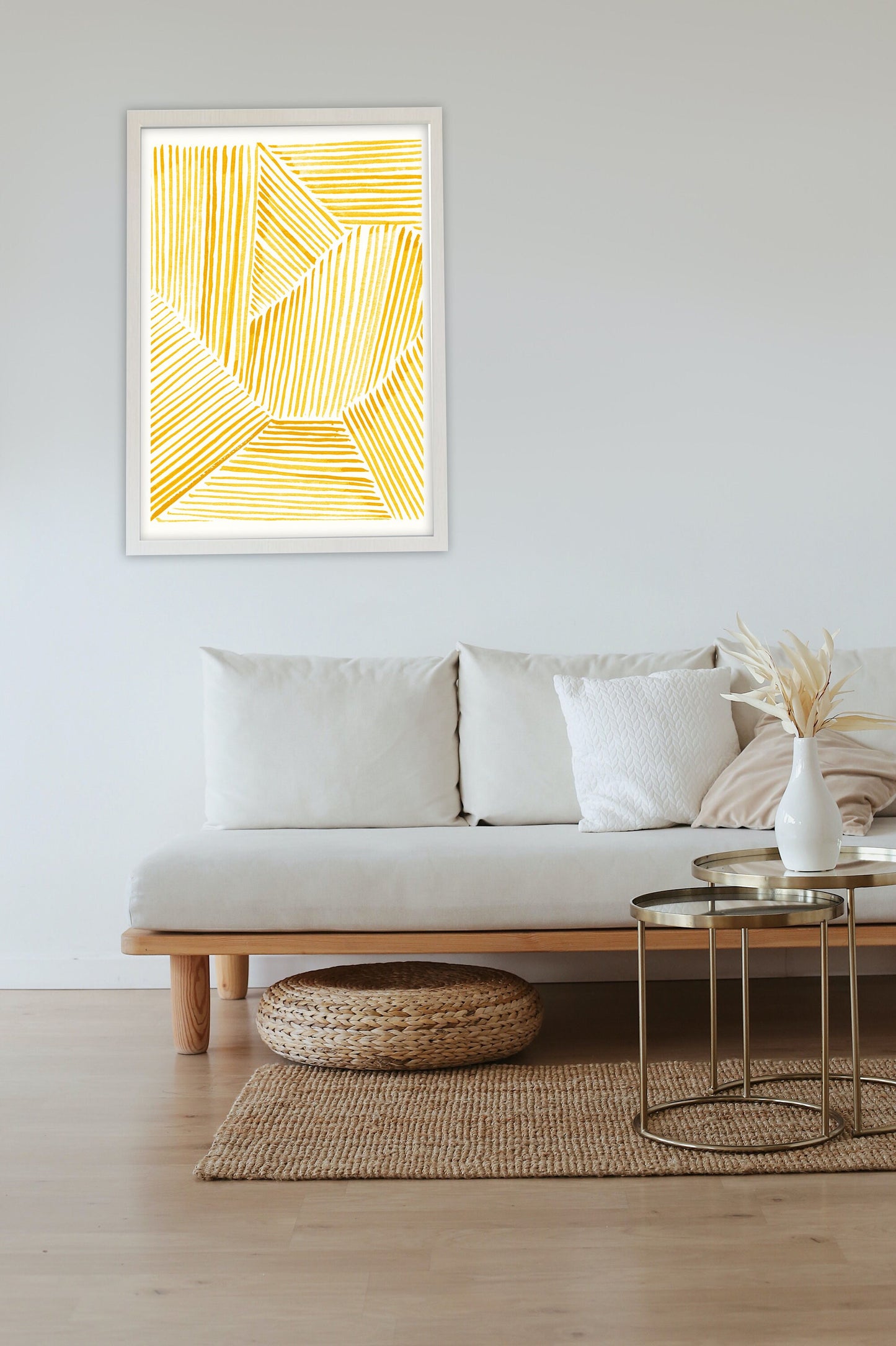 Yellow Stripes | Watercolor Collection | Line Art Collection | Minimalist Art #2