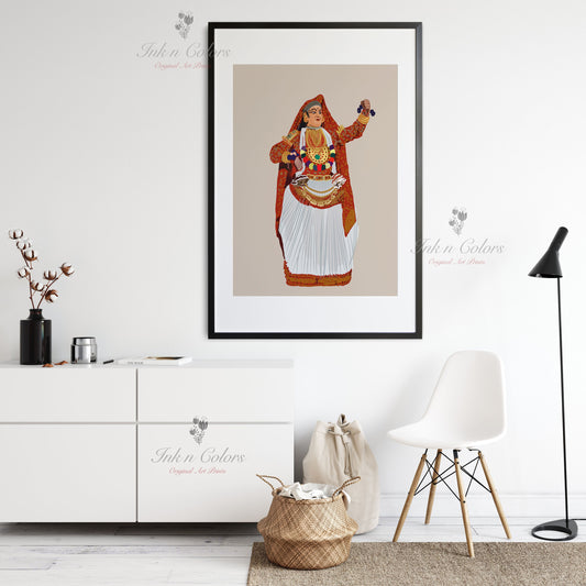 Folk Art | Kathakali Dancer | Classical Dance Collection | India Artwork #4