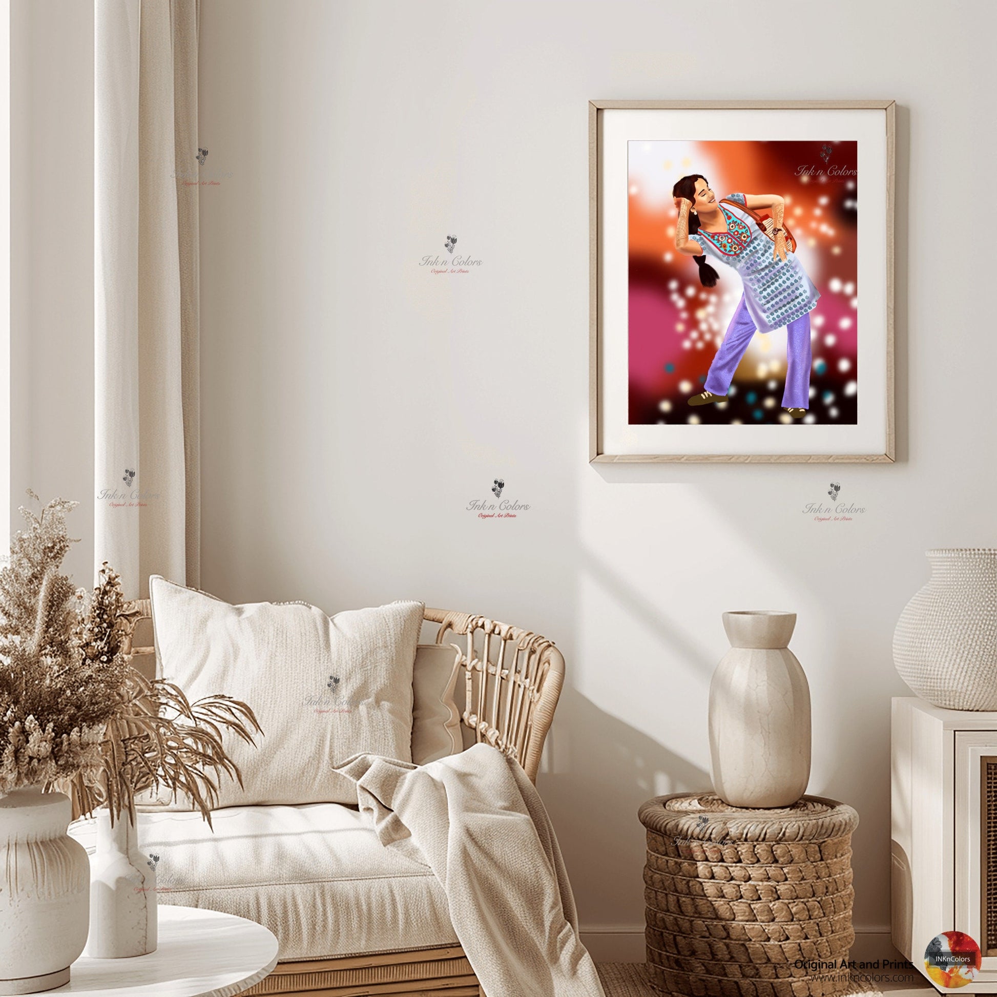 Bollywood Art-Queen,Movie Poster,Indian Films,Wall Decor,Desi Art Print,Drawing,Retro Poster,Vintage film Poster,UNFRAMED Art Print #1