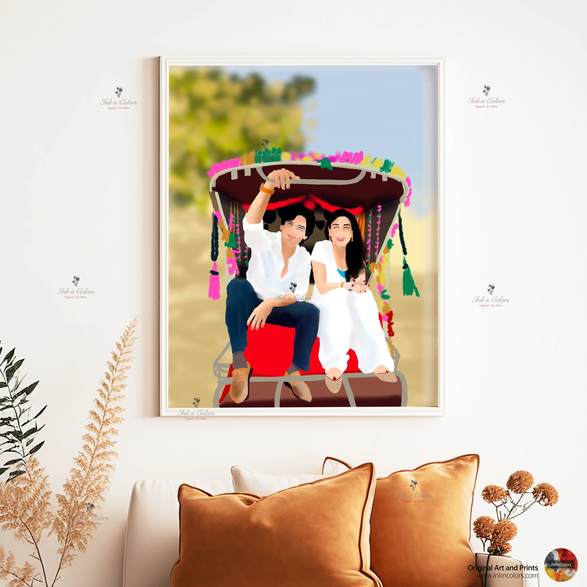 Bollywood Art,Jab We Met,Movie Poster,Indian Films,Wall Decor,Desi Art Print,Drawing,Vintage film Poster,,UNFRAMED Art Print #1