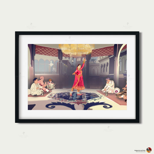 Bollywood Art, Pakeezah,Movie Poster,Indian Films,Desi Art Print,Drawing,Retro Poster,Vintage film Poster,UNFRAMED Art Print