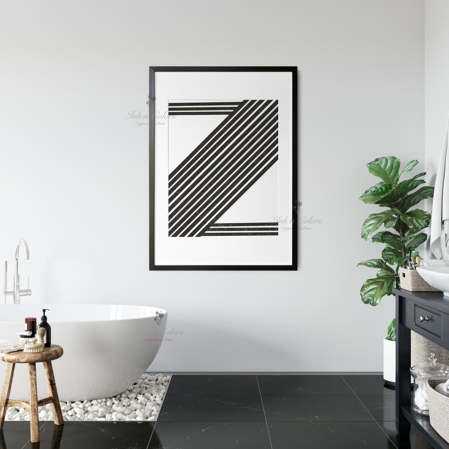 Alphabet Z |  A-Z prints | Line Art Collection | Minimalist Art